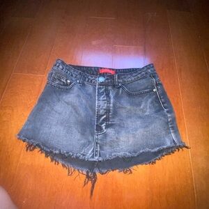 Signature Black Denim Shorts